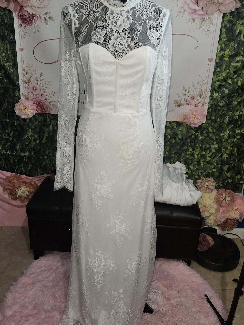 Lulus laveau-white-lace-bustier-backless-mermaid-maxi-